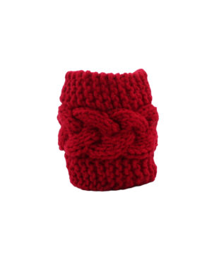 Acrylic Cable Knit Candle Cozy