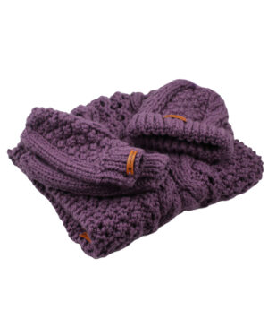 Misty Grape Chunky Knit Acrylic Chill Chaser Winter Set